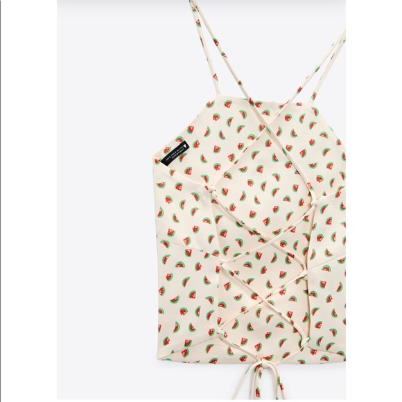 ✨HP✨NWT Zara satin crop top Size:S - Picture 6 of 8